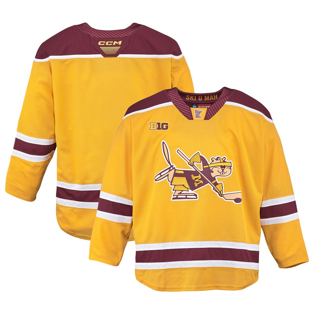 Men's CCM Gold Minnesota Golden Gophers Third Replica Hockey Jersey