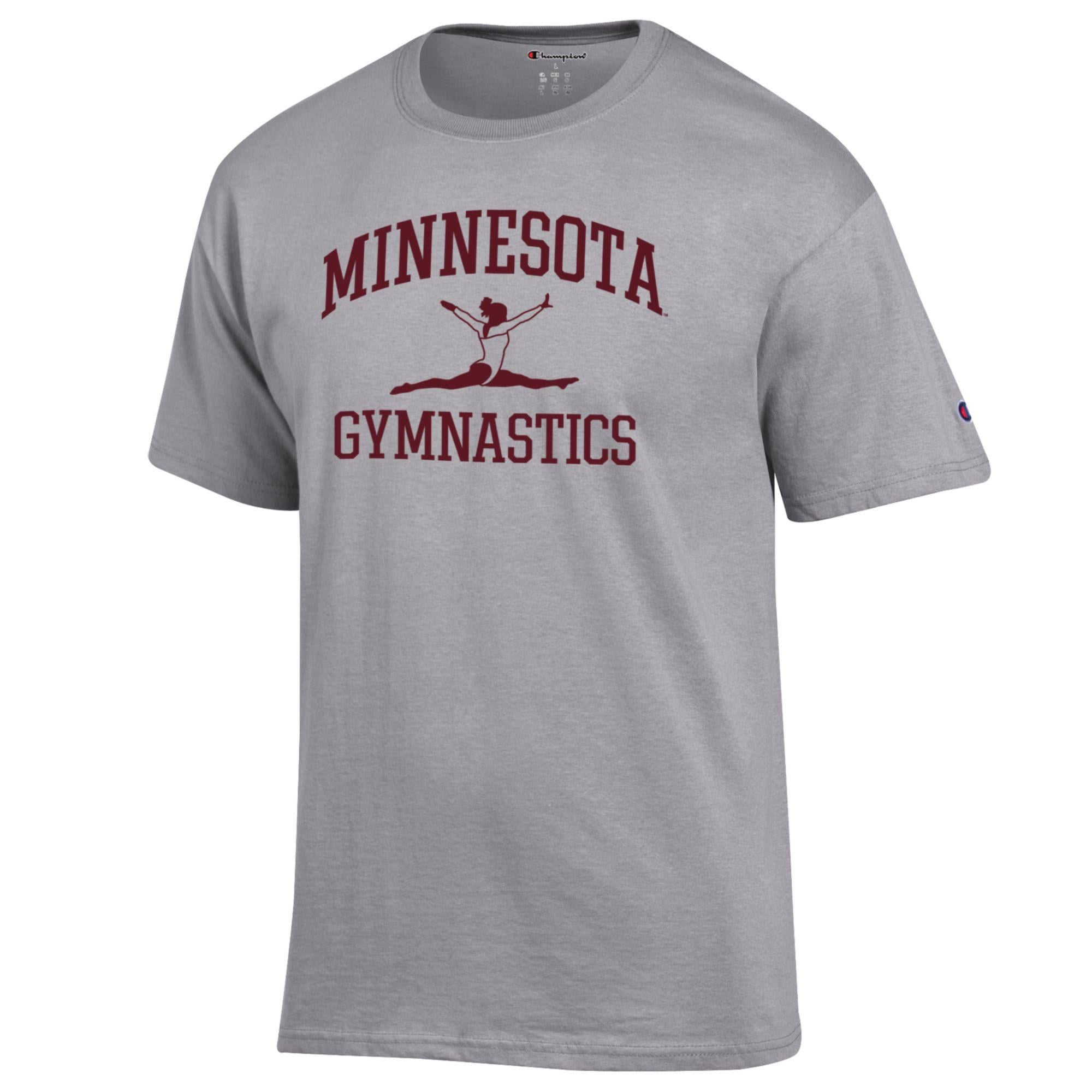 Men's Champion  Gray Minnesota Golden Gophers Gymnastics Icon T-Shirt