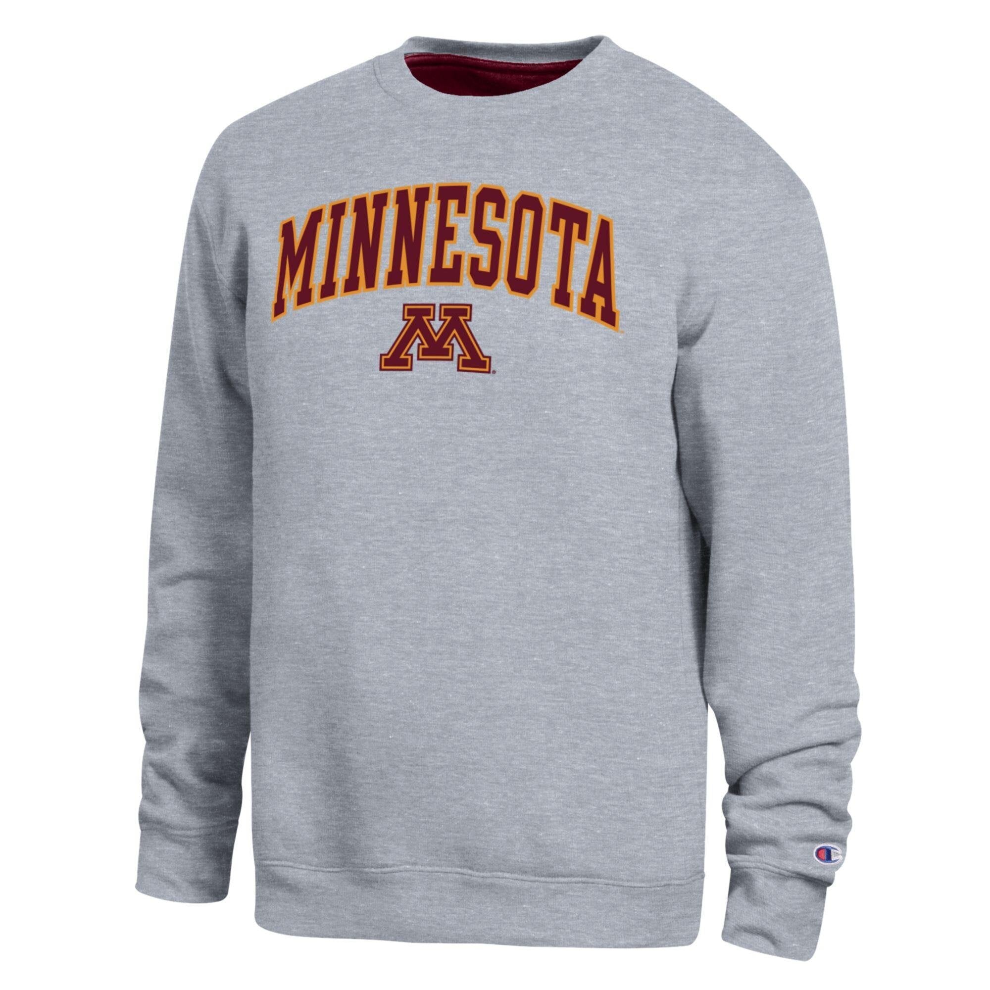 Men's Champion Heather Gray Minnesota Golden Gophers Arch Sweatshirt