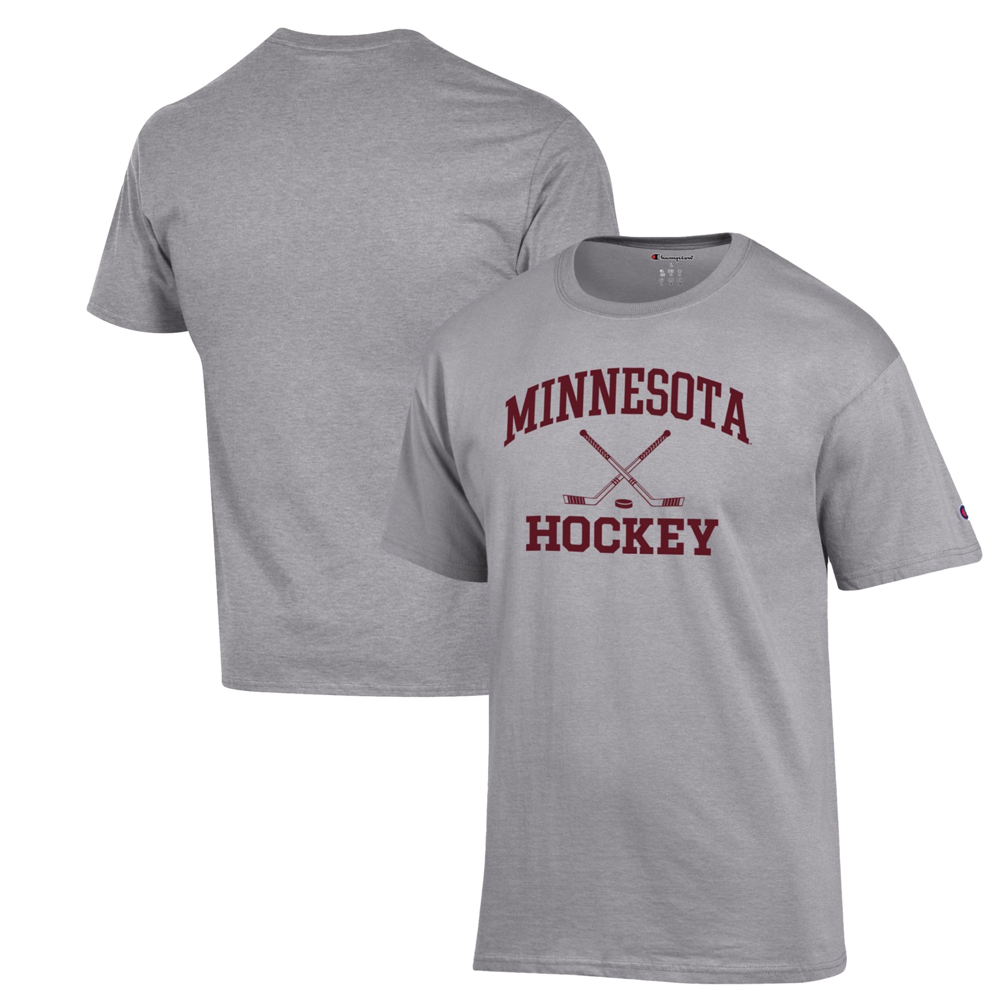 80s Champion フットボールTシャツ　WISCONSIN HOCKEY mens-champion-heather-gray-