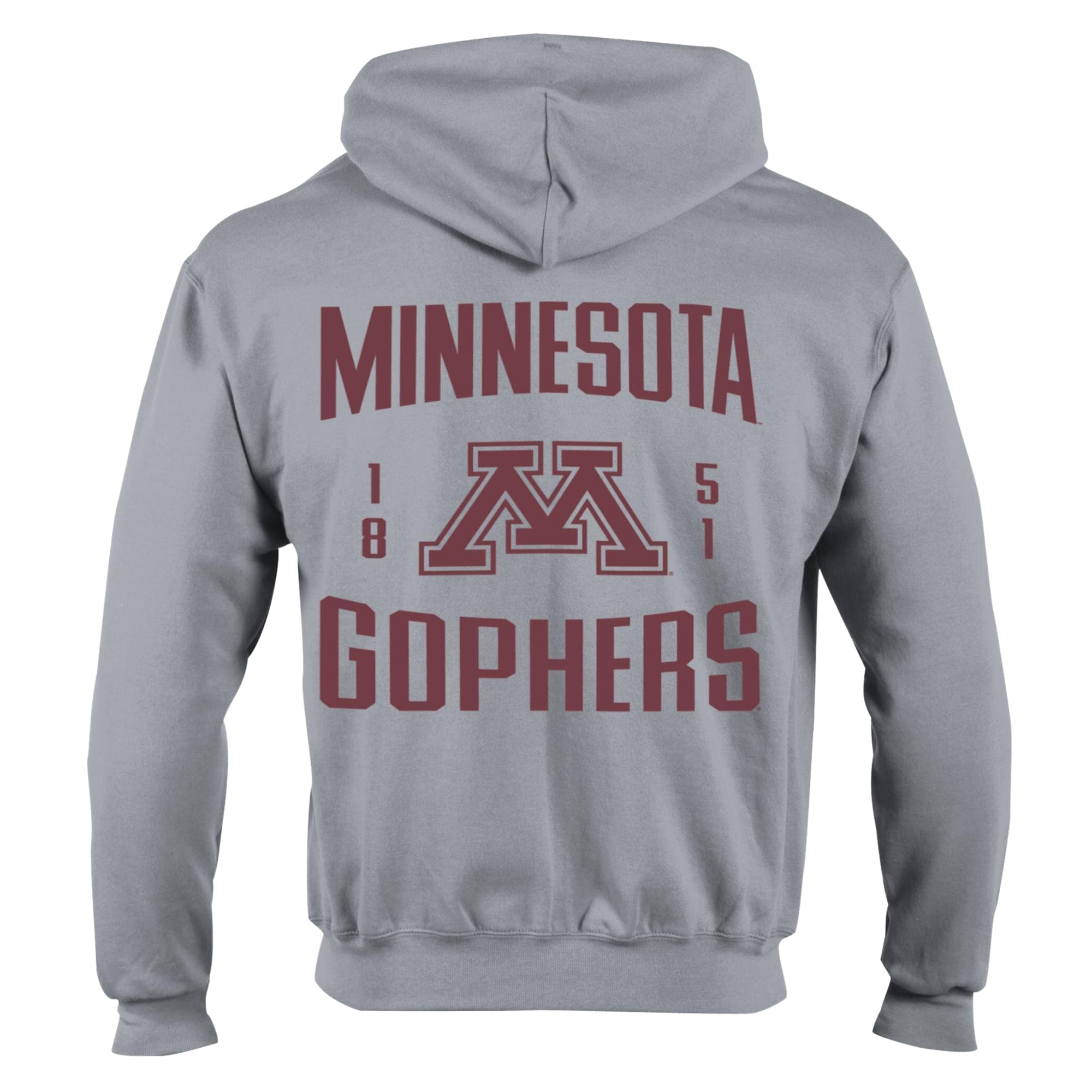 Men's Champion Heather Gray Minnesota Golden Gophers Varsity Powerblend Full-Zip Fleece Hoodie