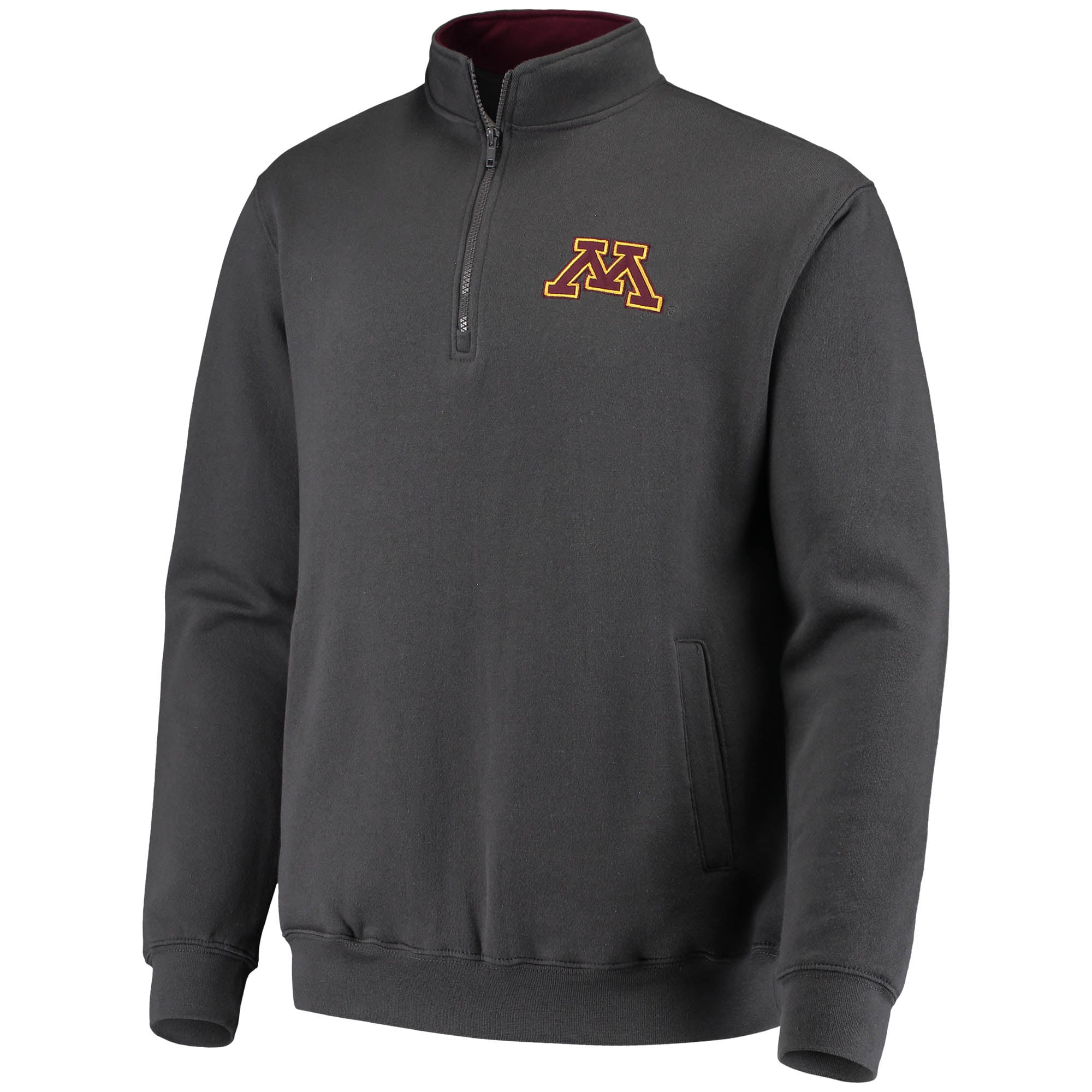 Veste Colosseum Charcoal Minnesota Golden Gophers Tortugas Logo Quarter-Zip pour homme