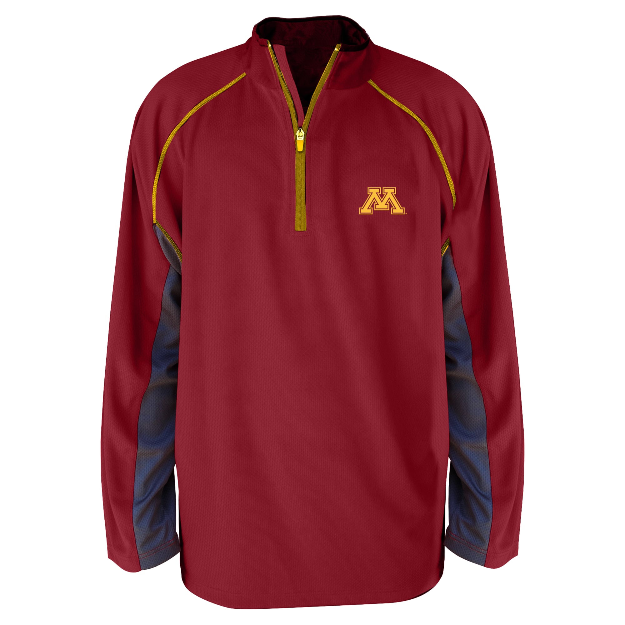 Veste raglan à quart de zip Fanatics bordeaux Minnesota Golden Gophers pour homme, grandes tailles