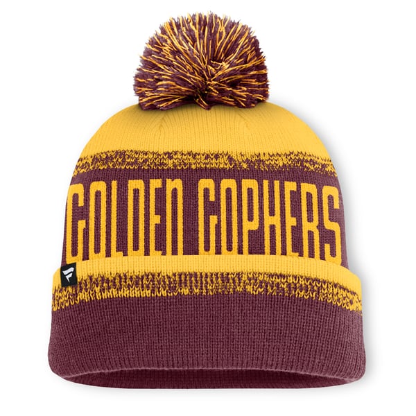 New Era NFL Minnesota Golden Gophers Embroidered Maroon Yellow Beanie OS Men main image 3