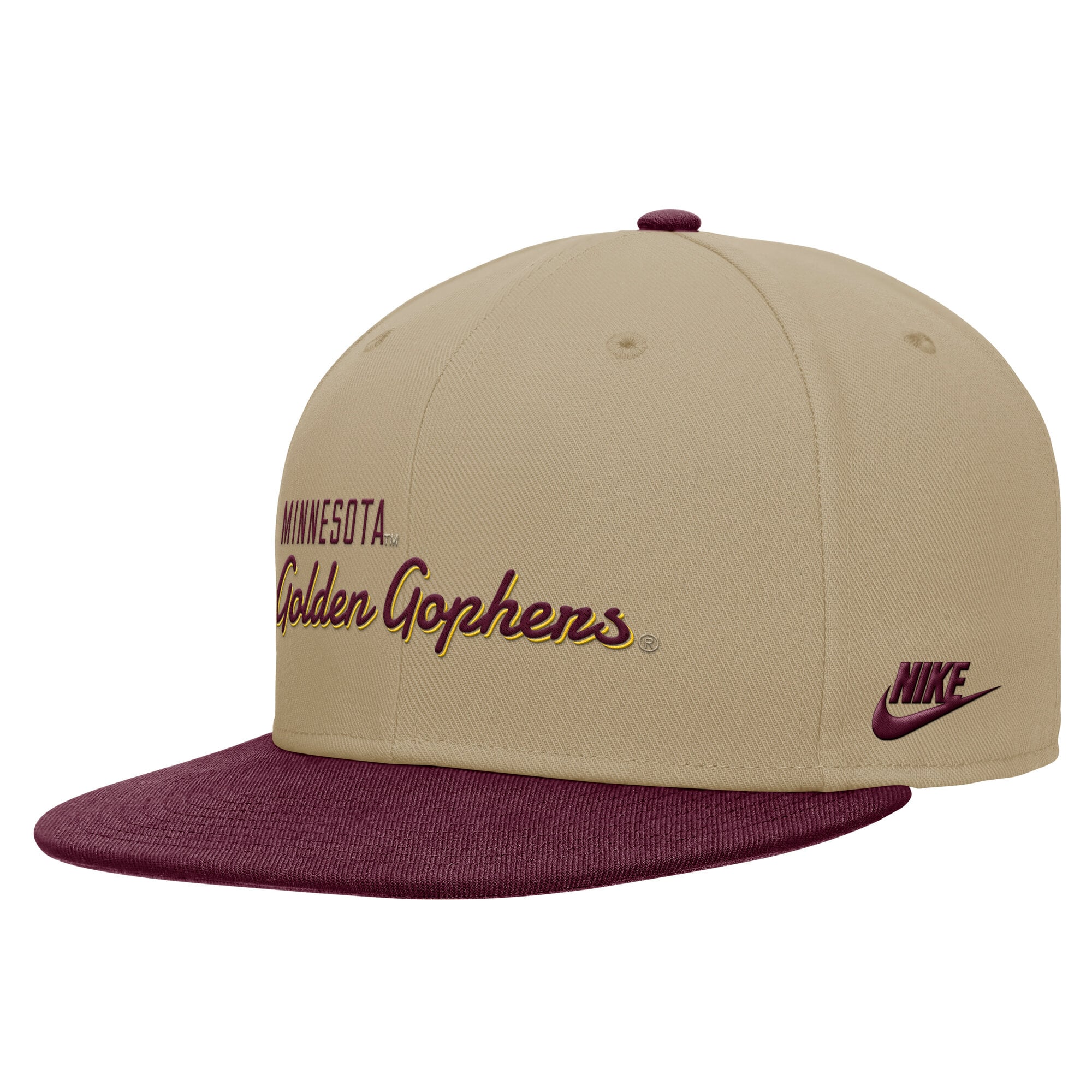 Men's Nike Beige/Maroon Minnesota Golden Gophers Pro Dri-FIT Snapback Hat