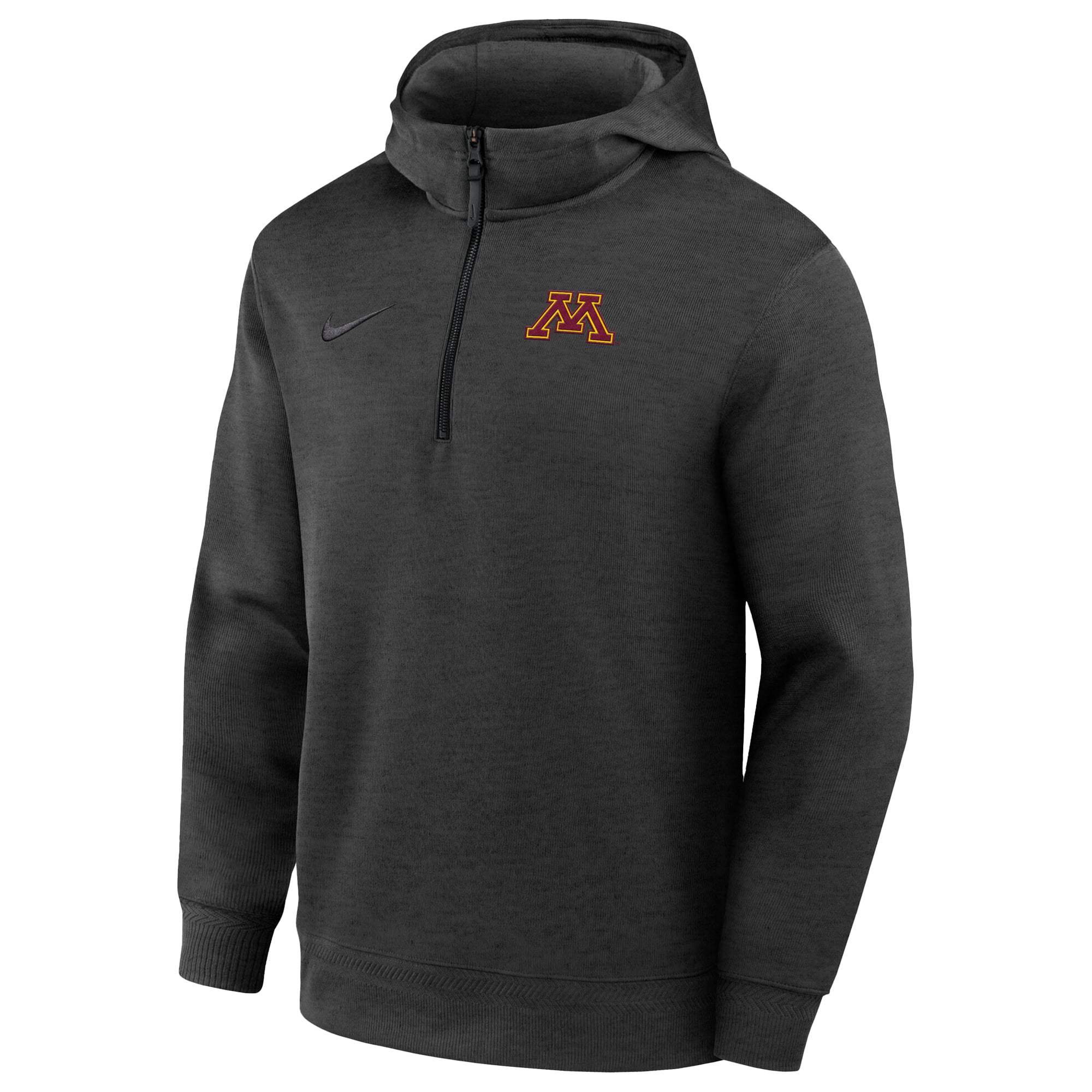 Men's Nike Black Minnesota Golden Gophers Coaches Dri-FIT Half-Zip Hoodie