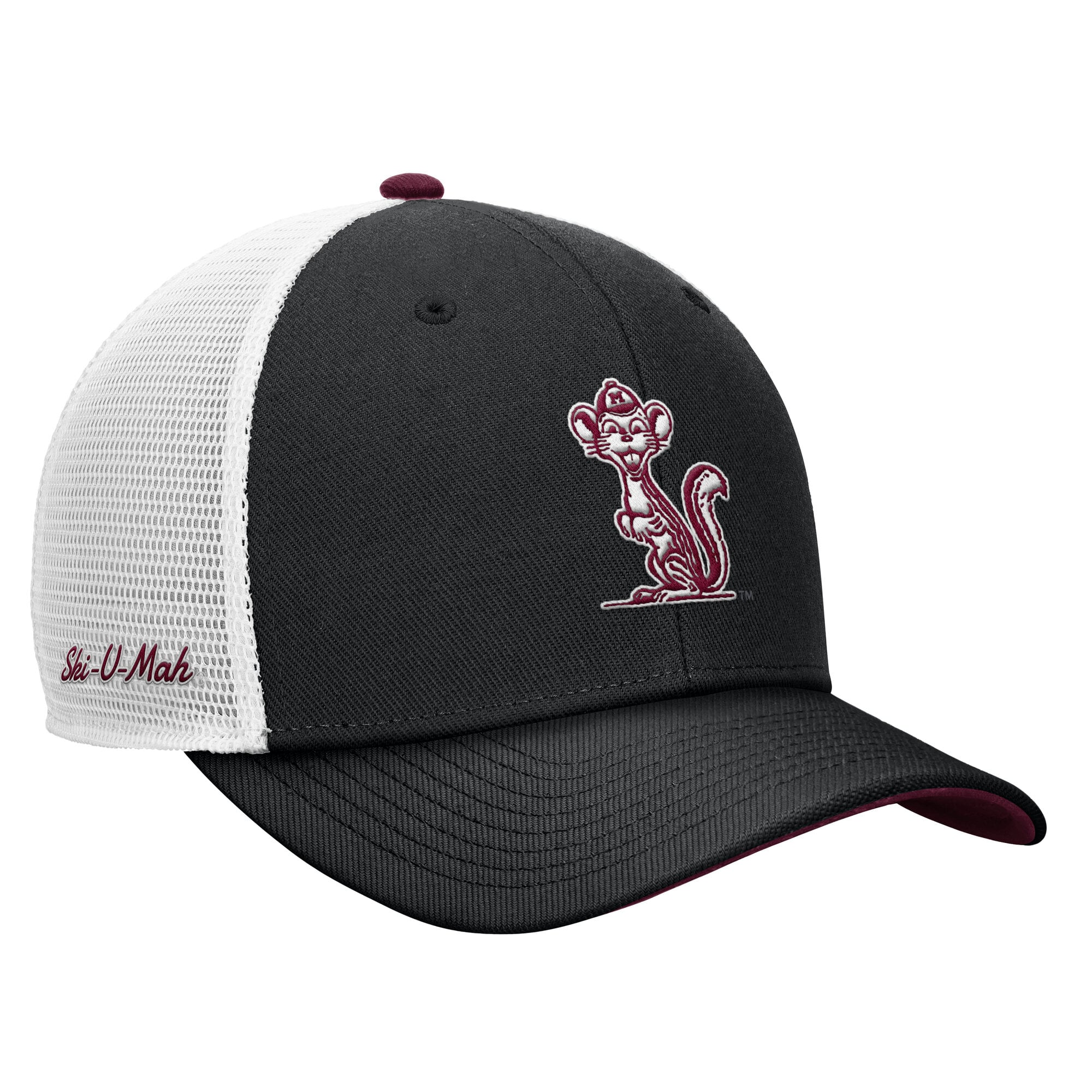 Casquette trucker ajustable Nike pour homme, noire, Minnesota Golden Gophers Legacy Mascot