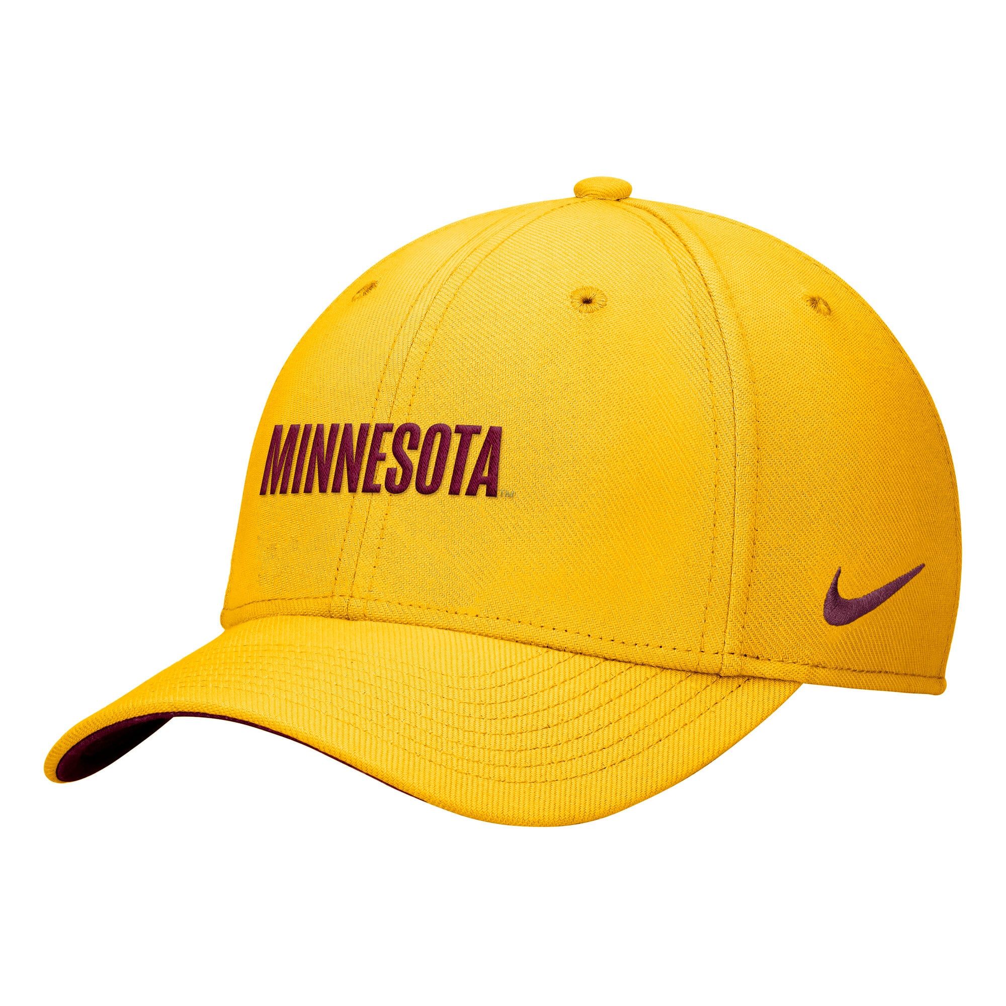 Casquette Nike Gold Minnesota Golden Gophers Primetime SwooshFlex Dri-FIT pour homme
