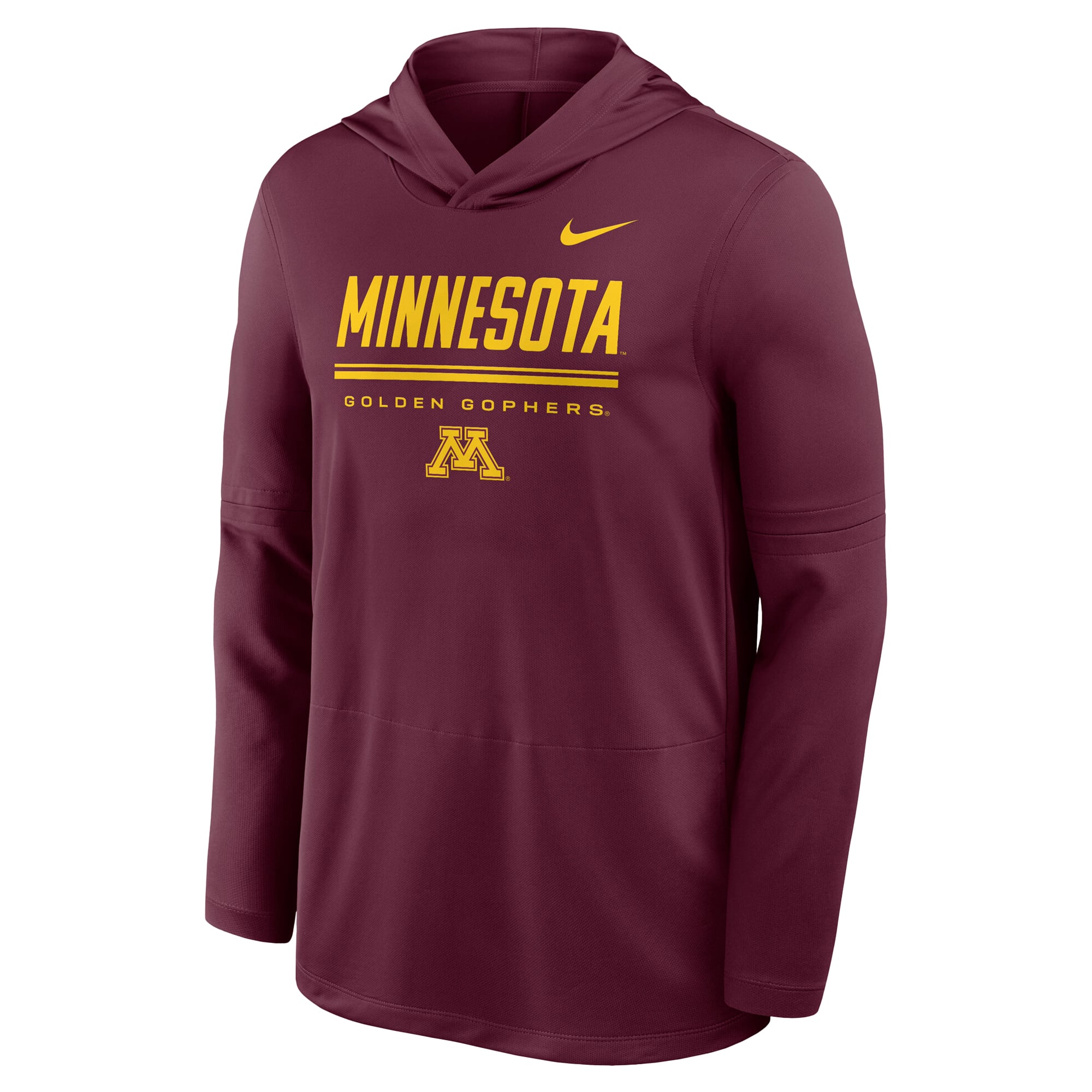 Men's Nike Maroon Minnesota Golden Gophers 2026 Sideline Dri-FIT Lightweight Hooded Top