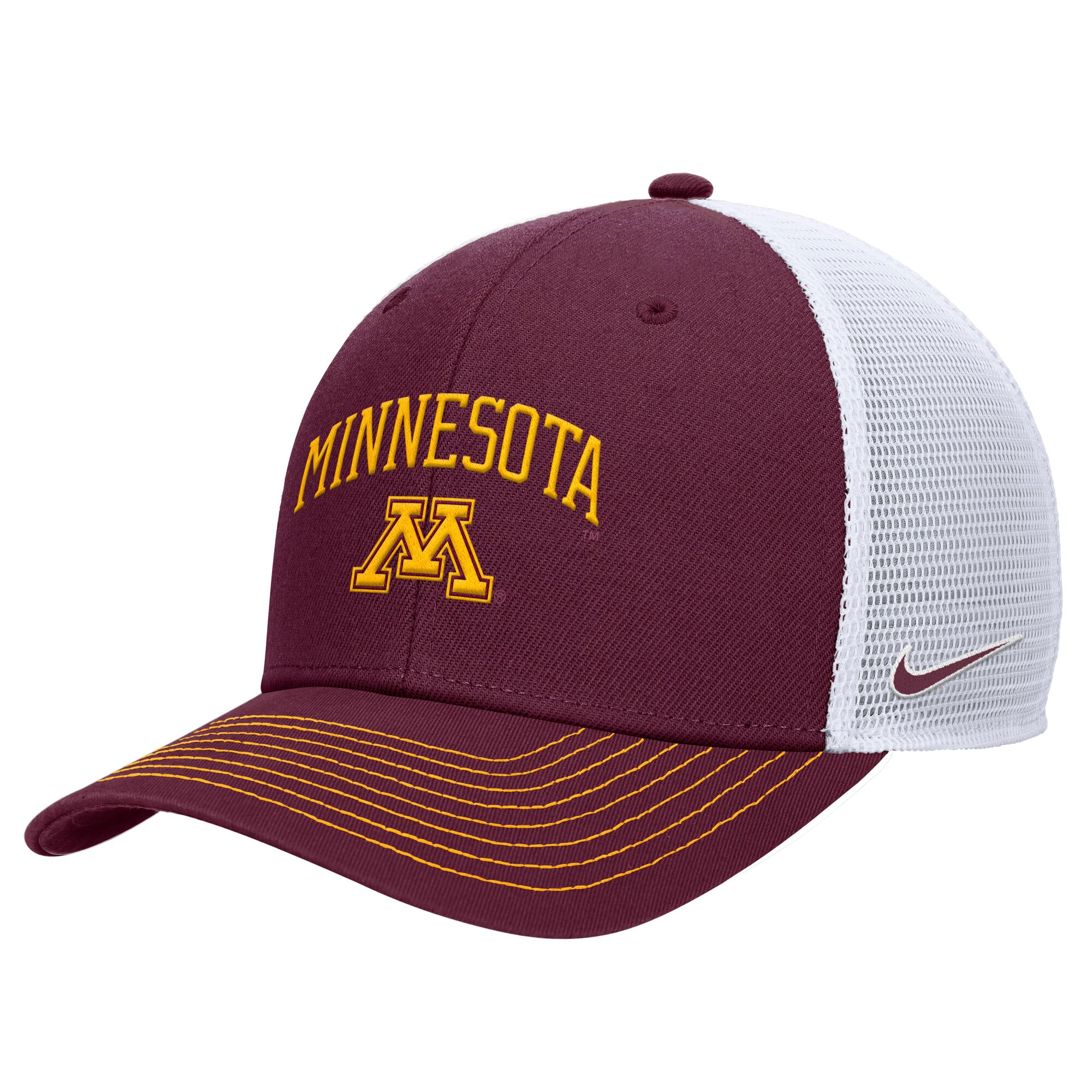 Casquette ajustable Nike Rise Trucker Dri-FIT bordeaux Minnesota Golden Gophers pour homme