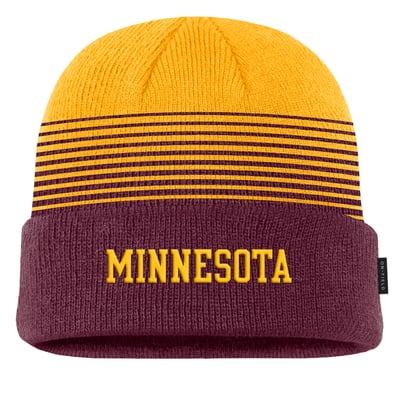 Minnesota Golden Gophers Nike 2026 On-Field Gradient Terra Cuffed Knit Hat - Maroon/Gold