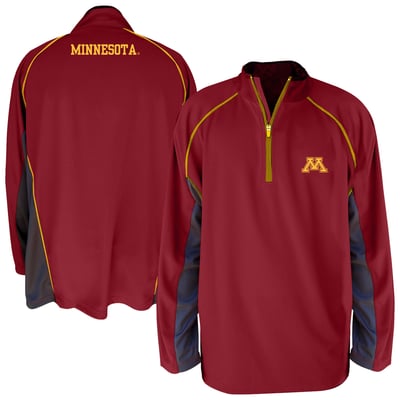 Minnesota Golden Gophers Profile Big & Tall Quarter-Zip Raglan Jacket - Maroon