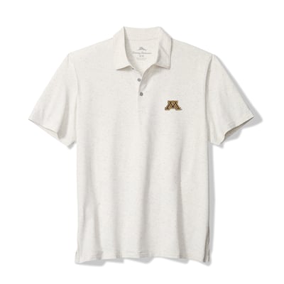 Minnesota Golden Gophers Tommy Bahama Palm Dunes IslandZone Polo - White
