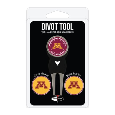 Minnesota Golden Gophers Golf Divot Tool Pack with 3 Magnetic Markers