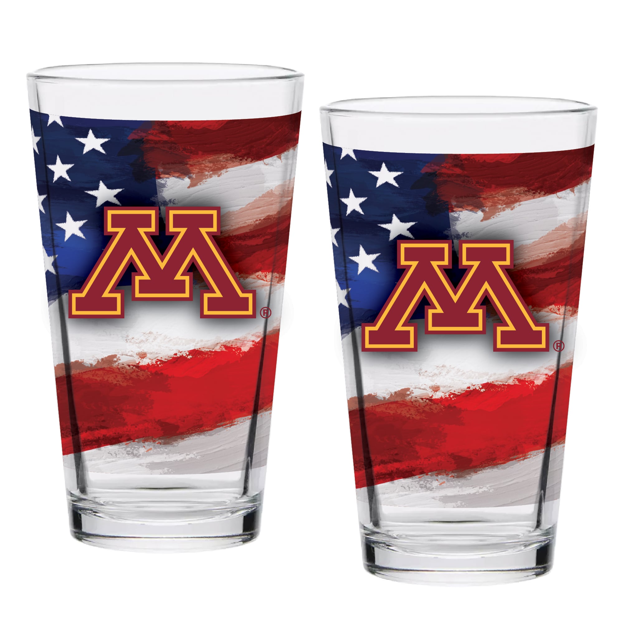 Minnesota Golden Gophers Two-Pack 16oz. Americana Pint Glass Set