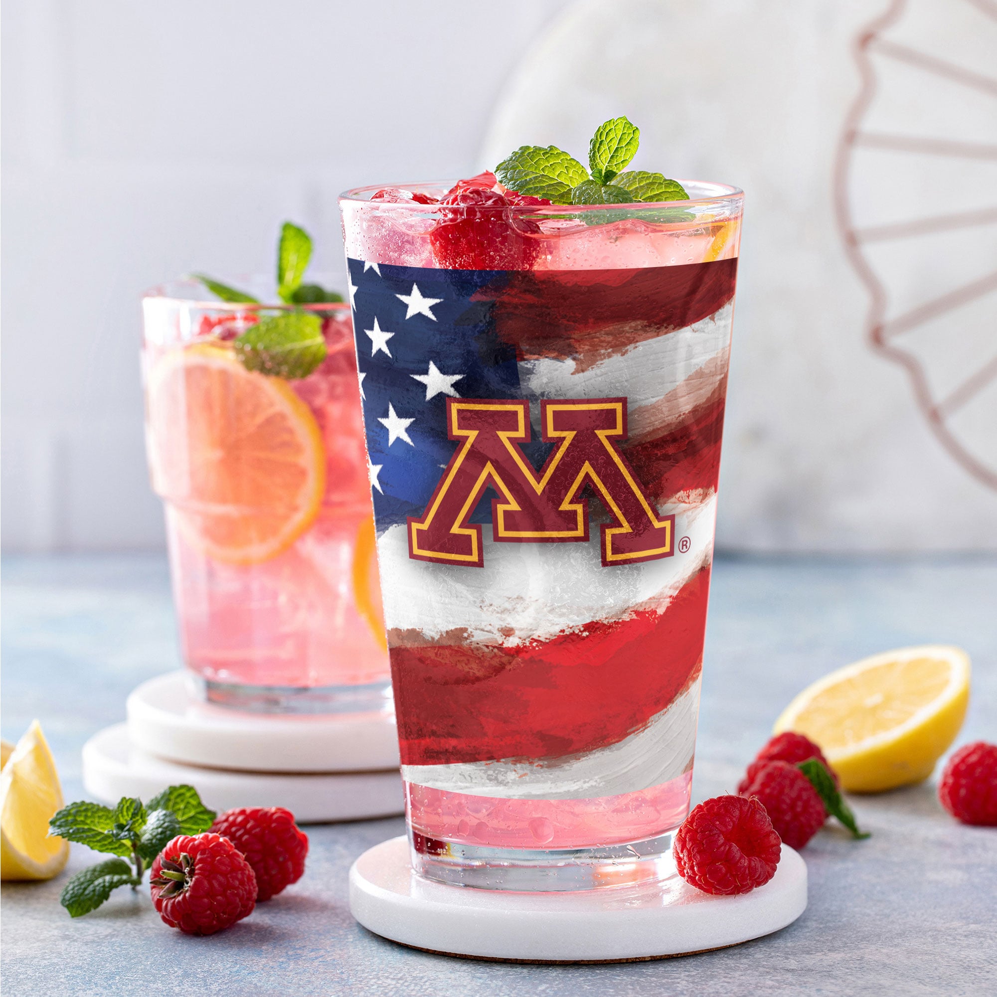 Minnesota Golden Gophers Two-Pack 16oz. Americana Pint Glass Set