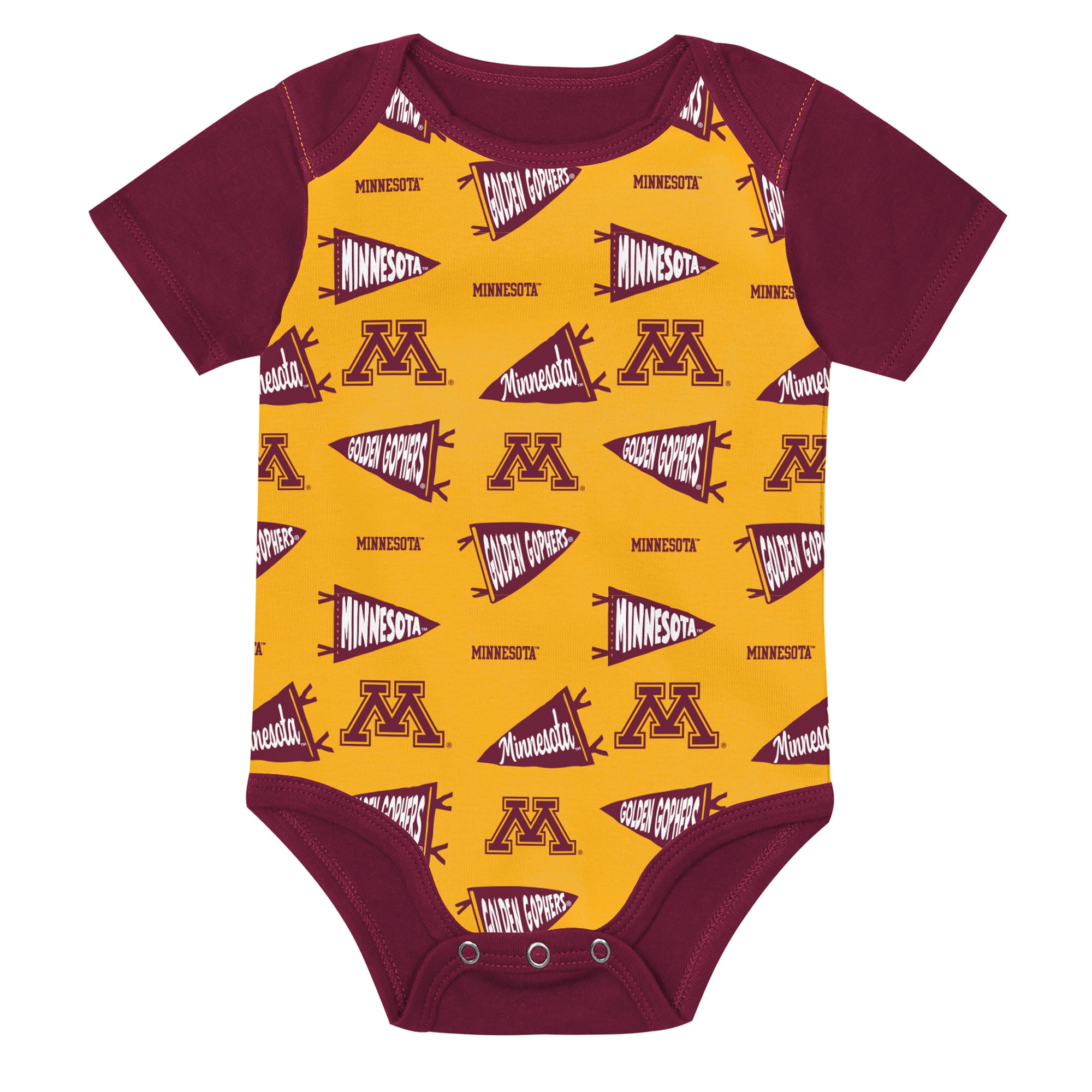 Newborn Outerstuff Red Minnesota Golden Gophers Star Player Three-Piece Bodysuit Set