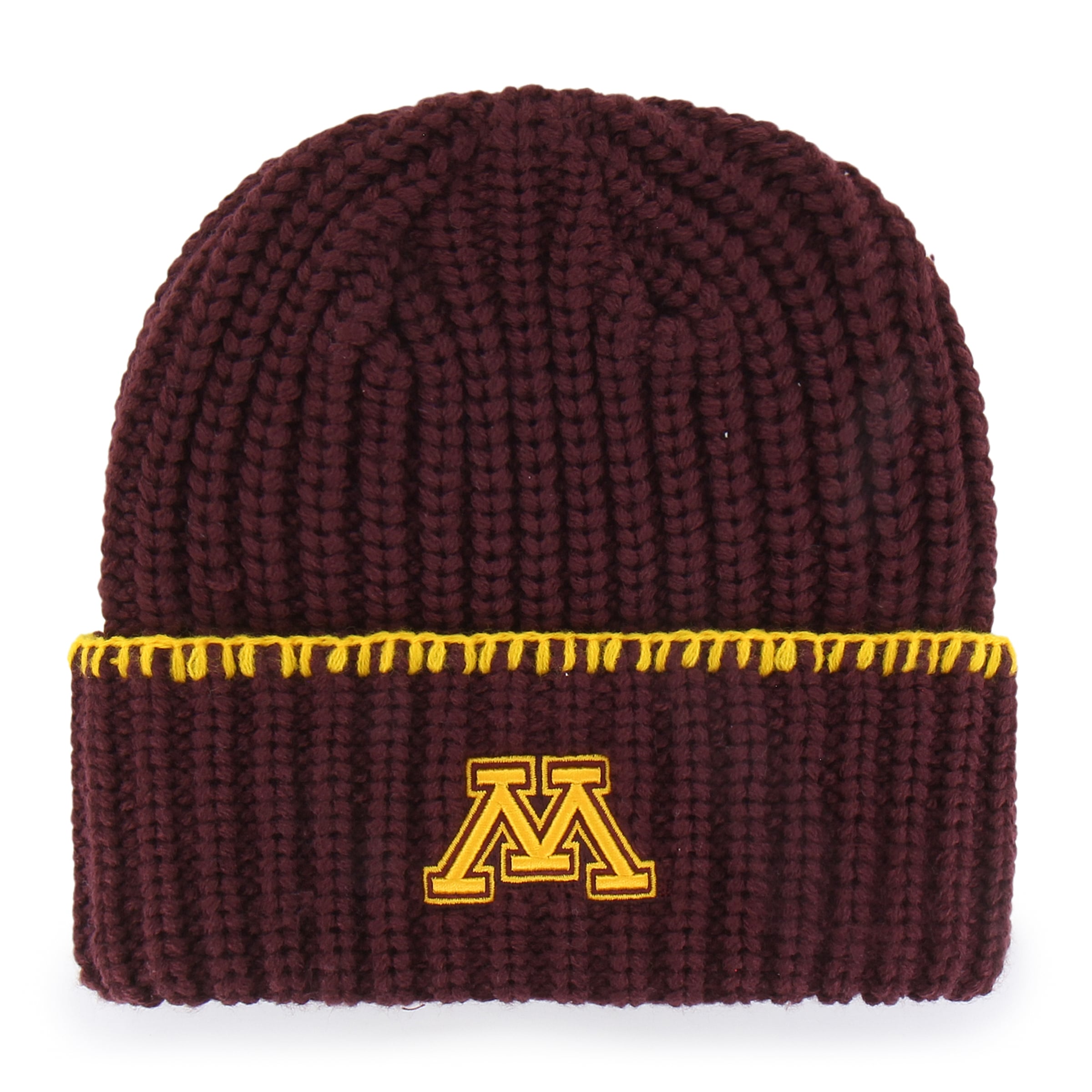 Bonnet à revers en maille point de couverture « 47 » marron Minnesota Golden Gophers pour femme