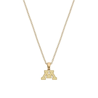 Minnesota Golden Gophers CANVAS Style Women's Gold-Plated Pendant Necklace
