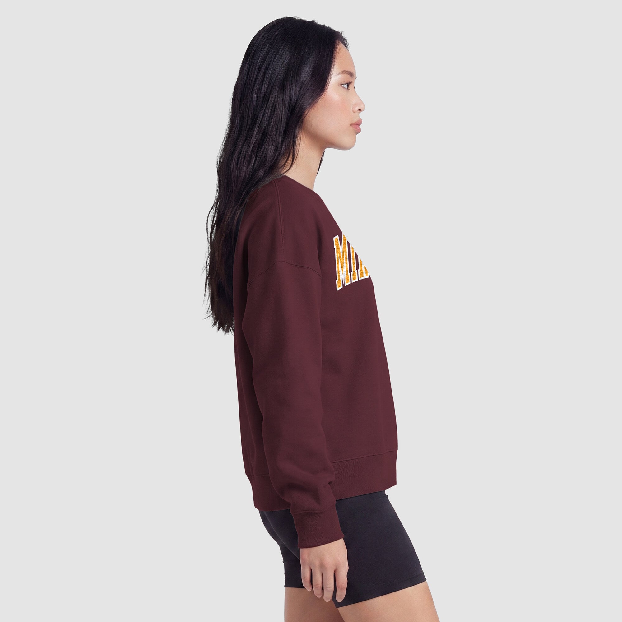 Women's Champion Maroon Minnesota Golden Gophers Fleece Crew Sweatshirt