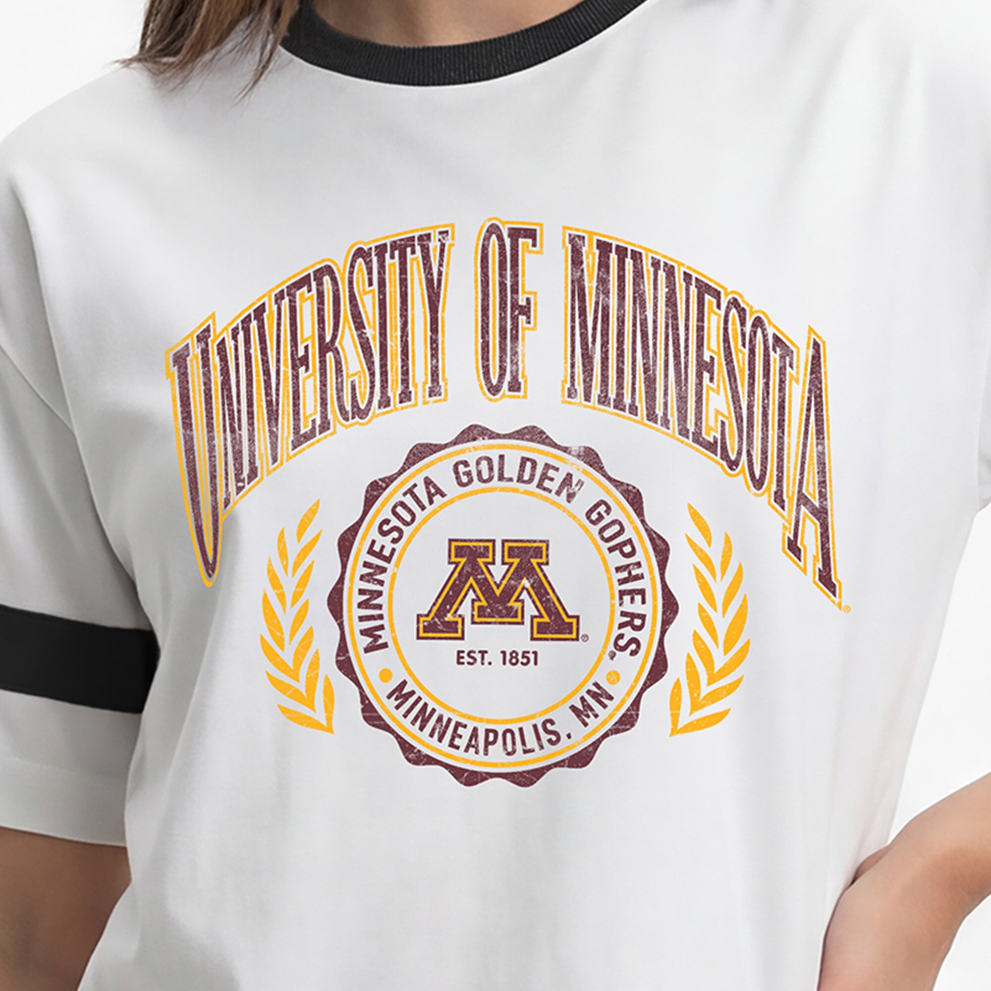 Women's Champion White Minnesota Golden Gophers Retro Oversized T-Shirt