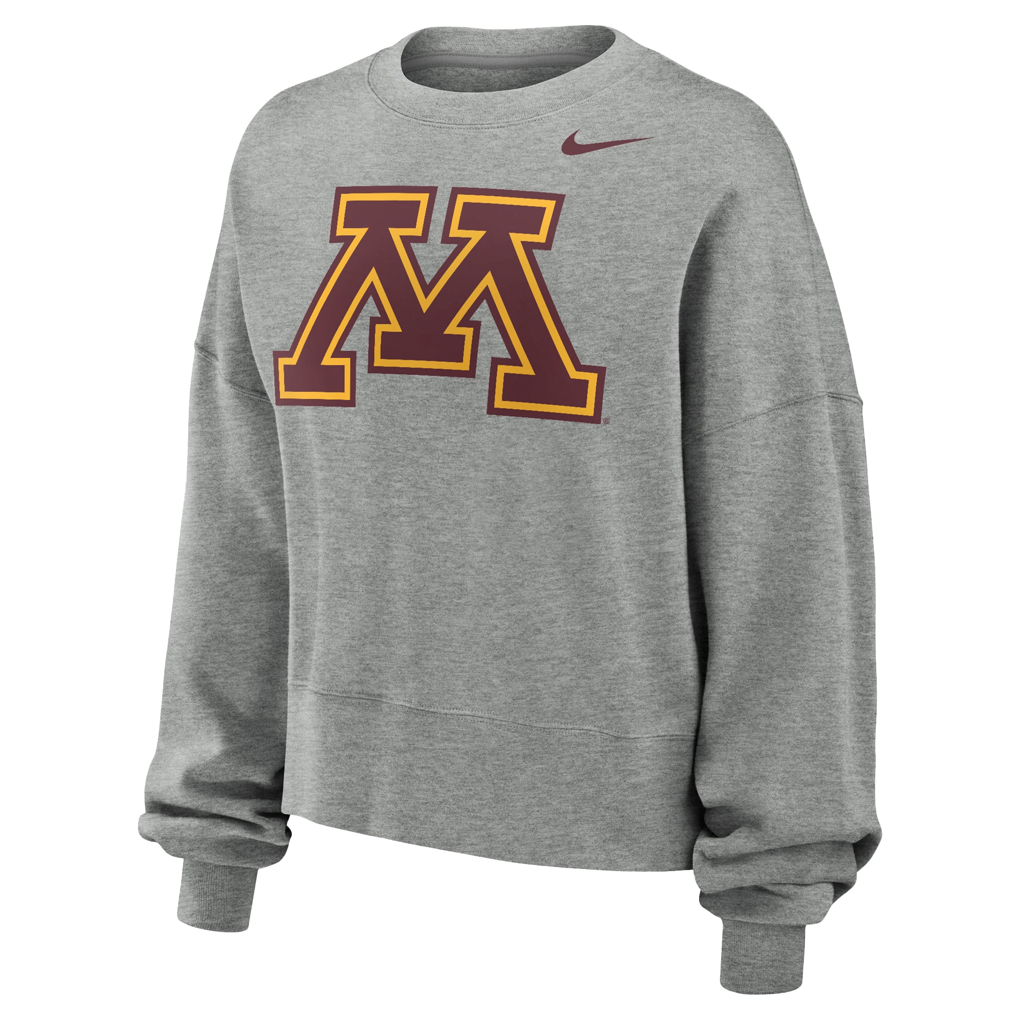 Women's Nike Heather Gray Minnesota Golden Gophers Phoenix Fleece Pullover Sweatshirt