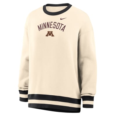 Minnesota Golden Gophers Nike Women's Oversized Phoenix Fleece Sweatshirt - Natural