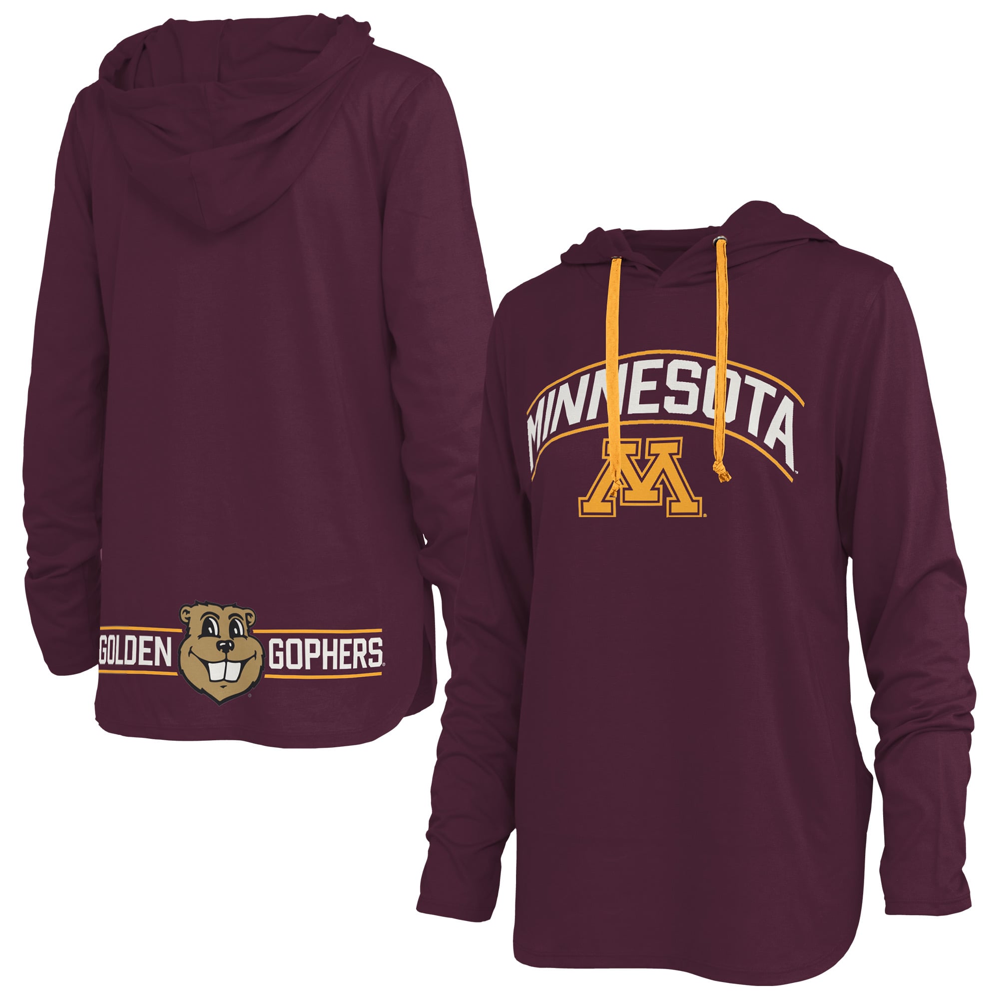 Women's Pressbox Maroon Minnesota Golden Gophers Allie Long Sleeve Hooded T-Shirt