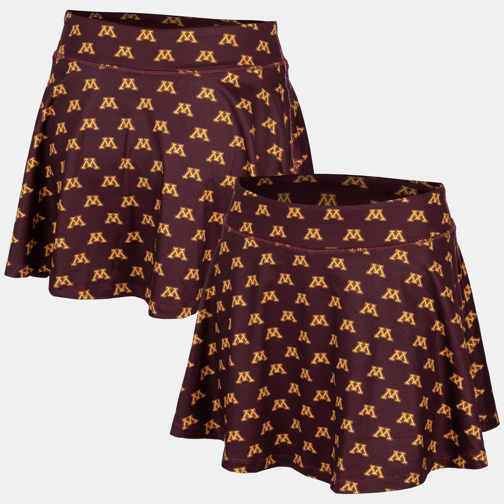 Women's ZooZatz Maroon Minnesota Golden Gophers Allover Print Flowy Skort