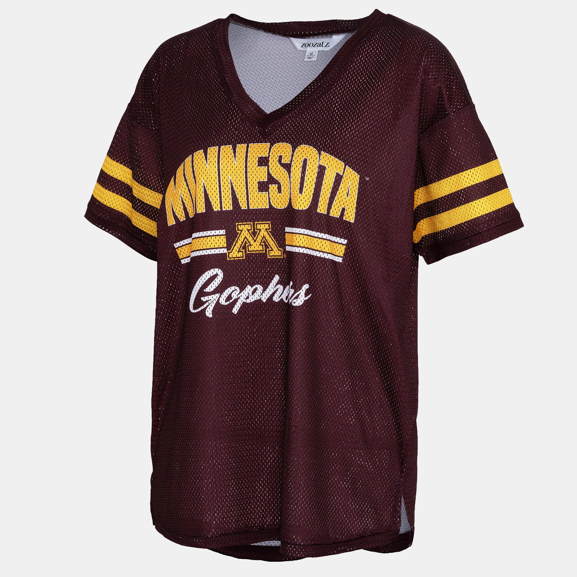 Women's ZooZatz Maroon Minnesota Golden Gophers Mesh Jersey Kickoff T-Shirt