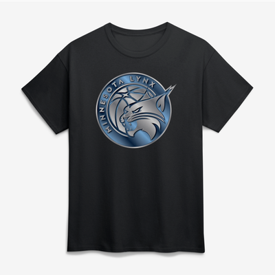 Minnesota Lynx Big & Tall Metallic Mascot T-Shirt - Black