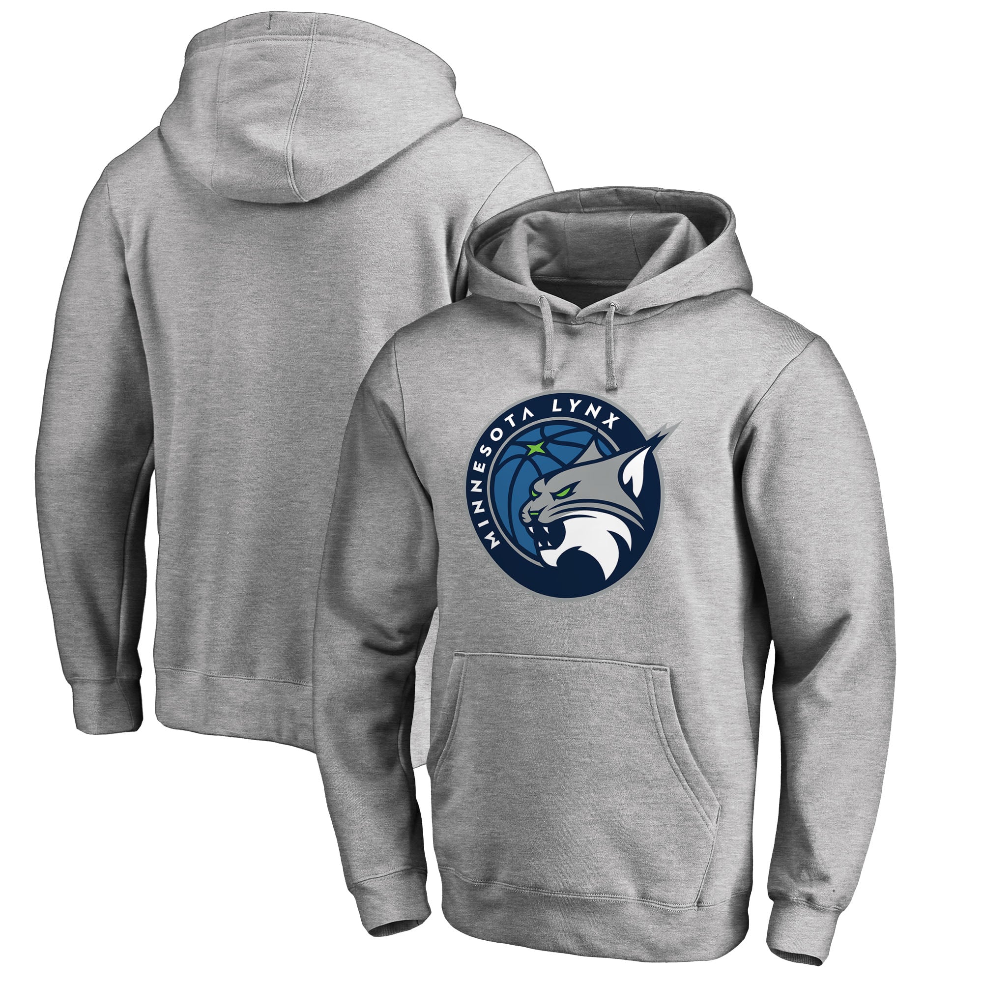 Men's Minnesota Lynx Heathered Gray Primary Logo Pullover Hoodie