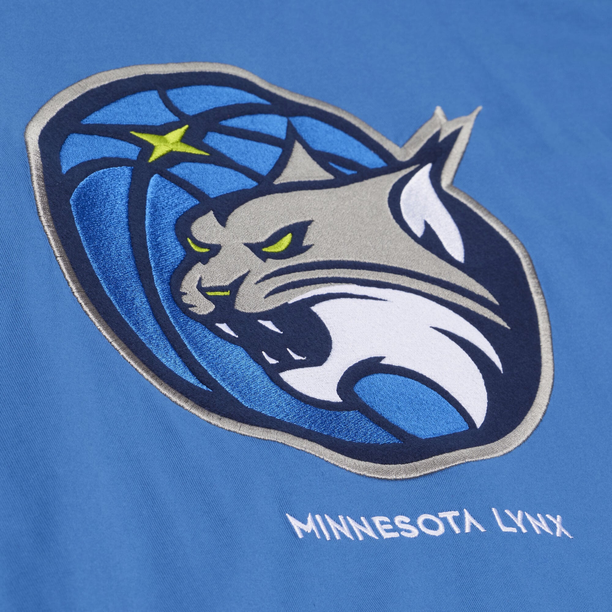 Men's Mitchell & Ness Blue Minnesota Lynx Logo Boxy T-Shirt