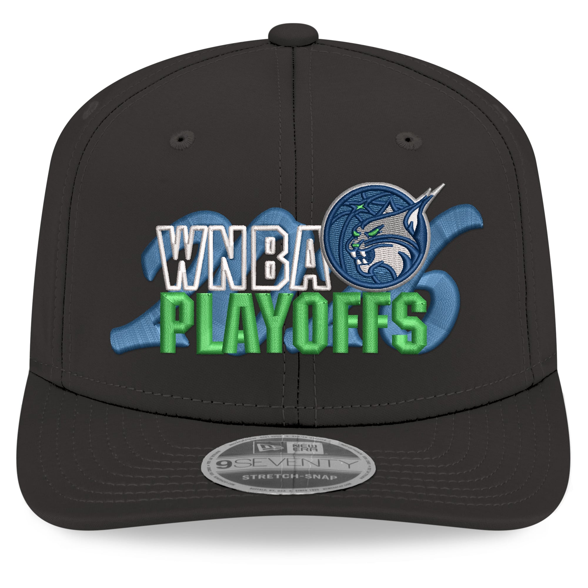 Casquette ajustable New Era noire Minnesota Lynx 2026 WNBA Playoffs 9SEVENTY pour homme