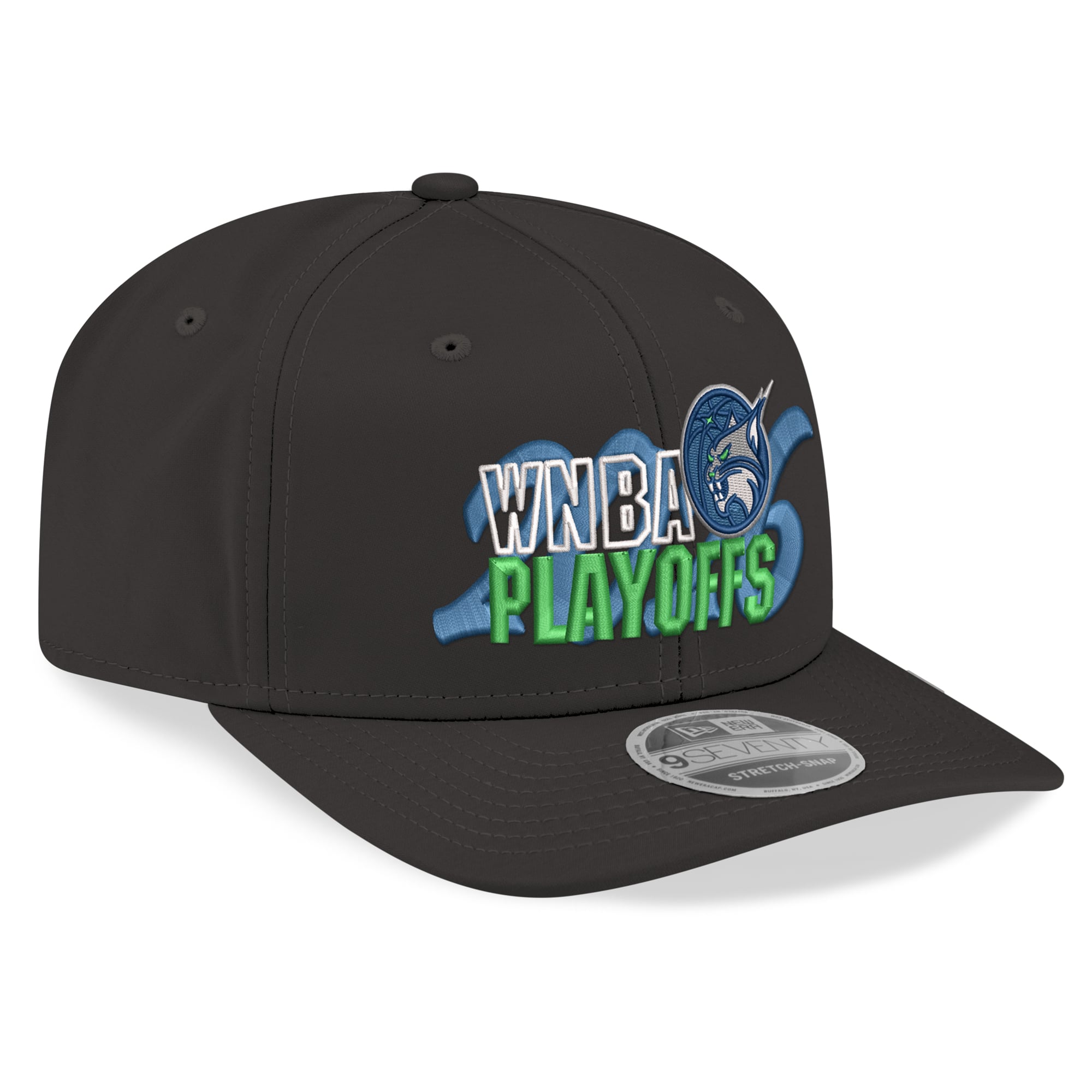 Casquette ajustable New Era noire Minnesota Lynx 2026 WNBA Playoffs 9SEVENTY pour homme