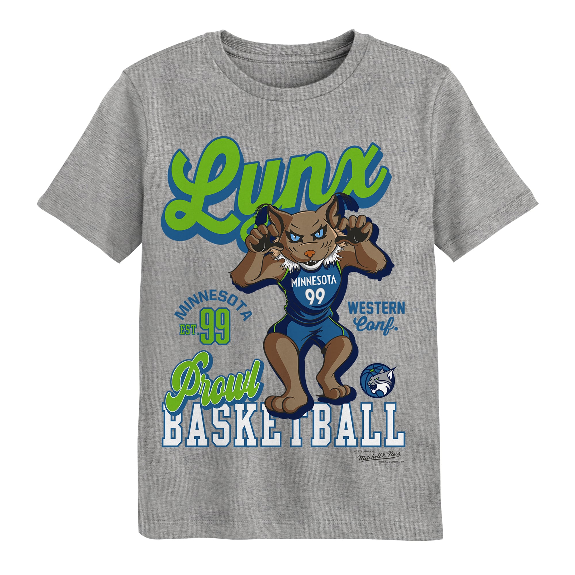 Preschool Mitchell & Ness  Heather Gray Minnesota Lynx That Girl T-Shirt