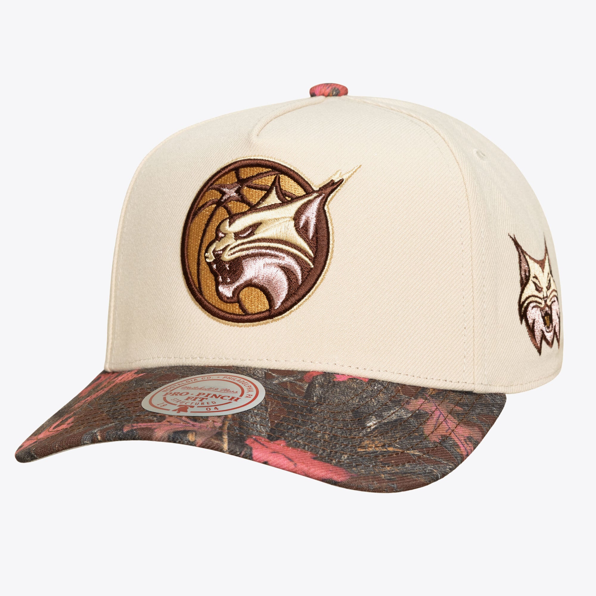 Unisex Mitchell & Ness Cream Minnesota Lynx Pink Pro Snapback Hat