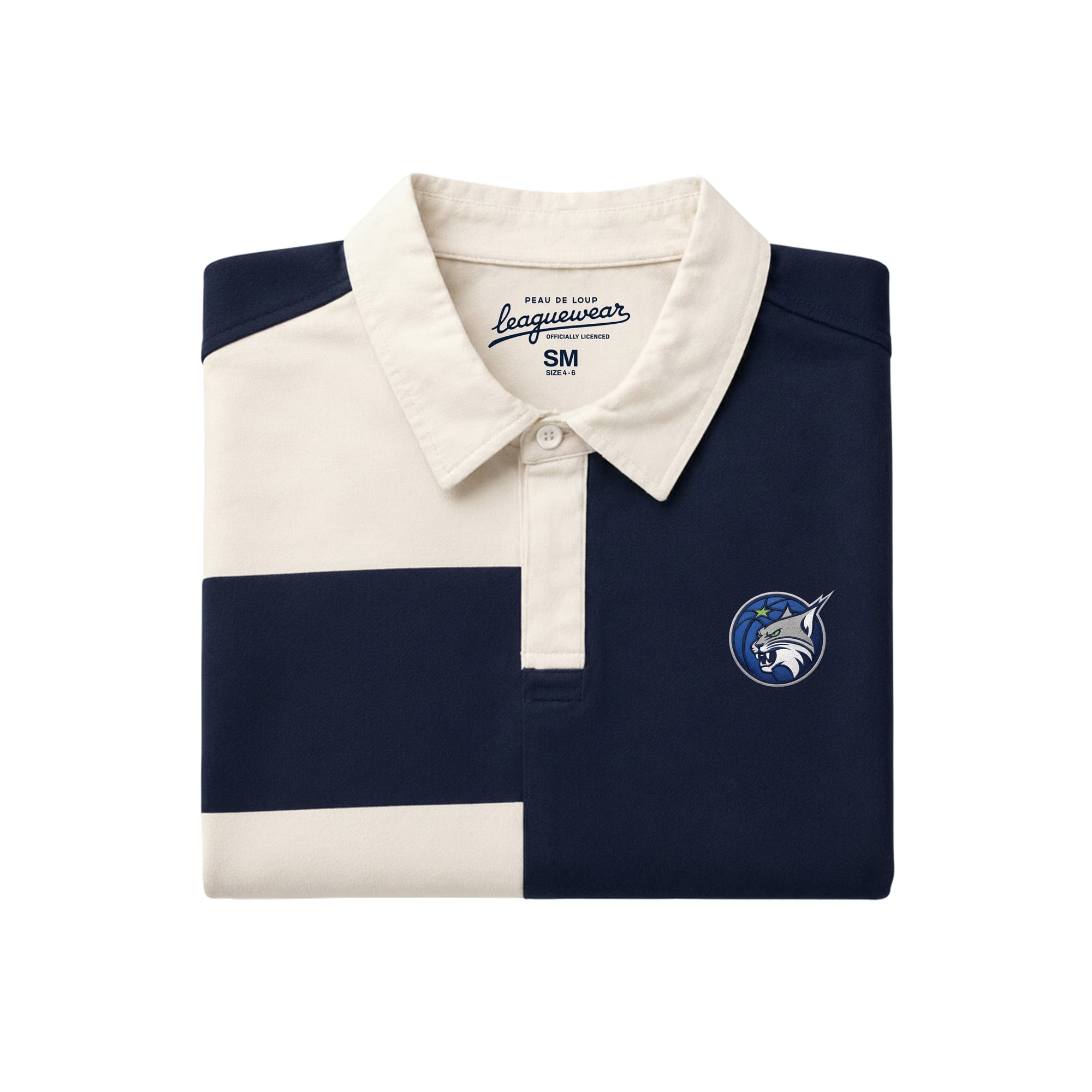 Polo à manches longues unisexe Peau De Loup blanc/marine Minnesota Lynx League