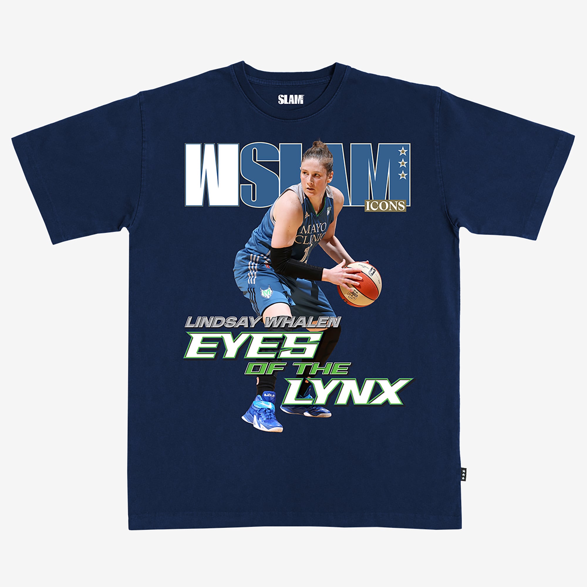 Unisex SLAM Lindsay Whalen Navy Minnesota Lynx Court Origins Cover T-Shirt