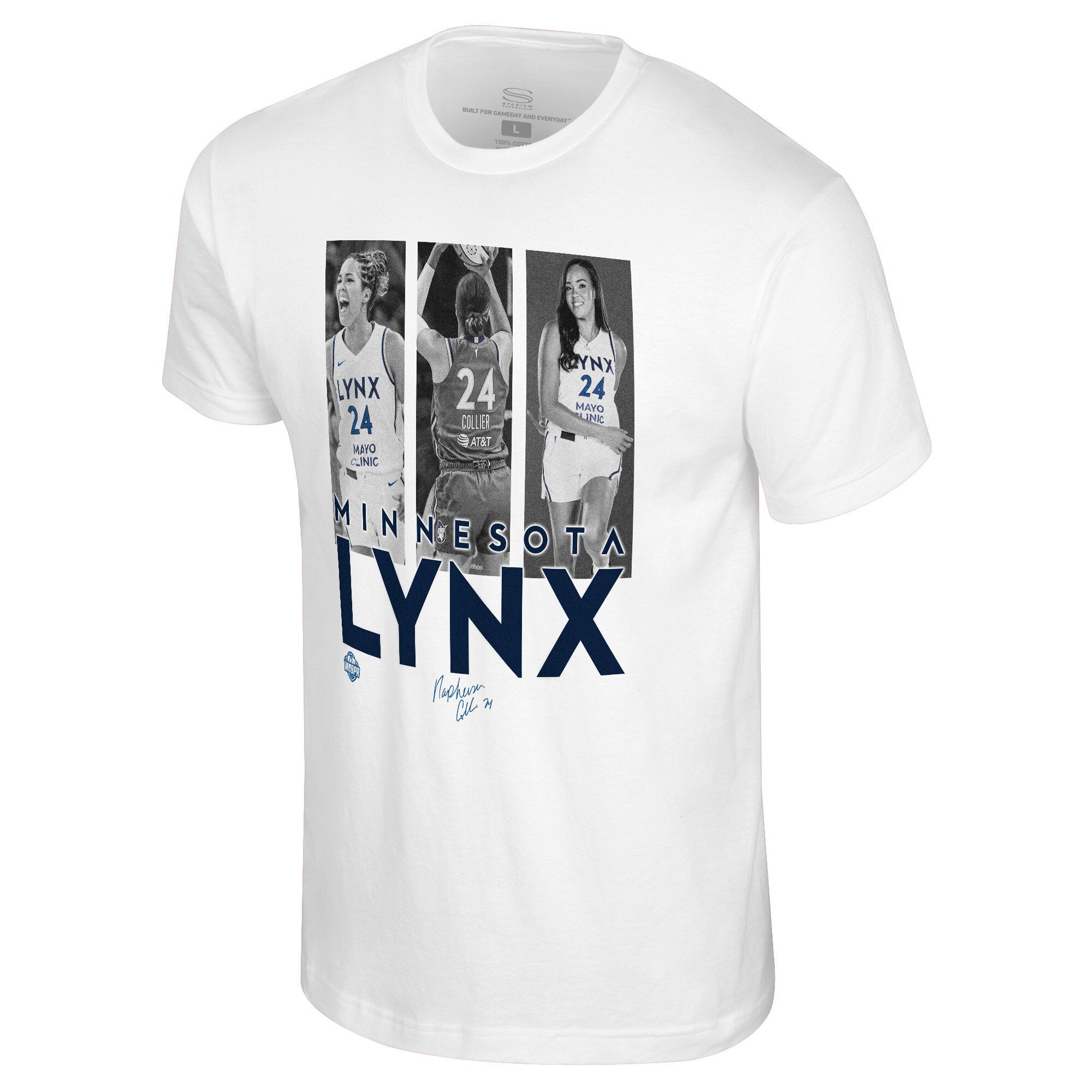 Unisex Stadium Essentials Napheesa Collier White Minnesota Lynx Team Player Hustle T-Shirt