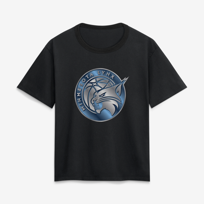 Minnesota Lynx Women's Metallic Mascot T-Shirt - Black