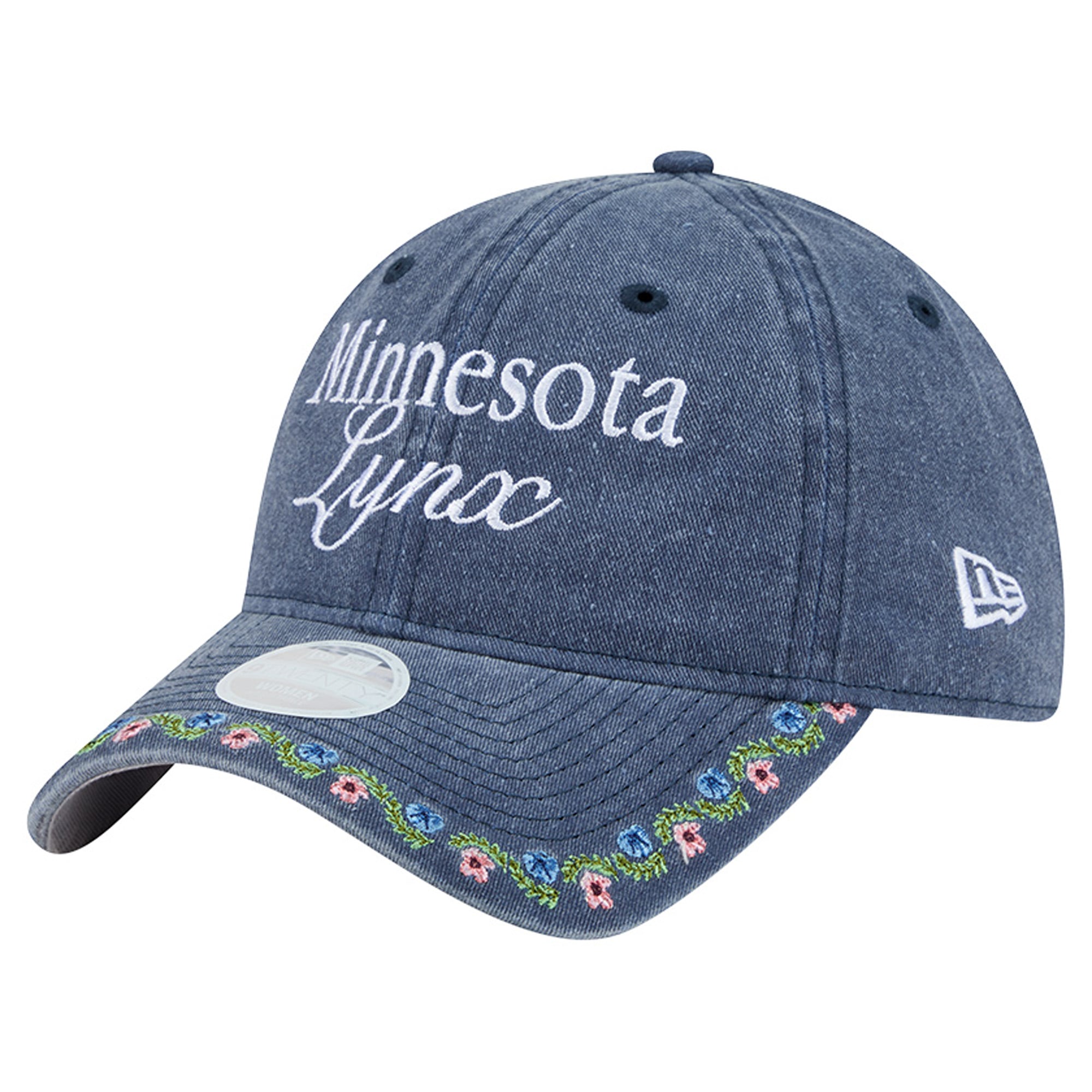 Women's New Era Blue Minnesota Lynx Floral Casual Classic Adjustable Hat