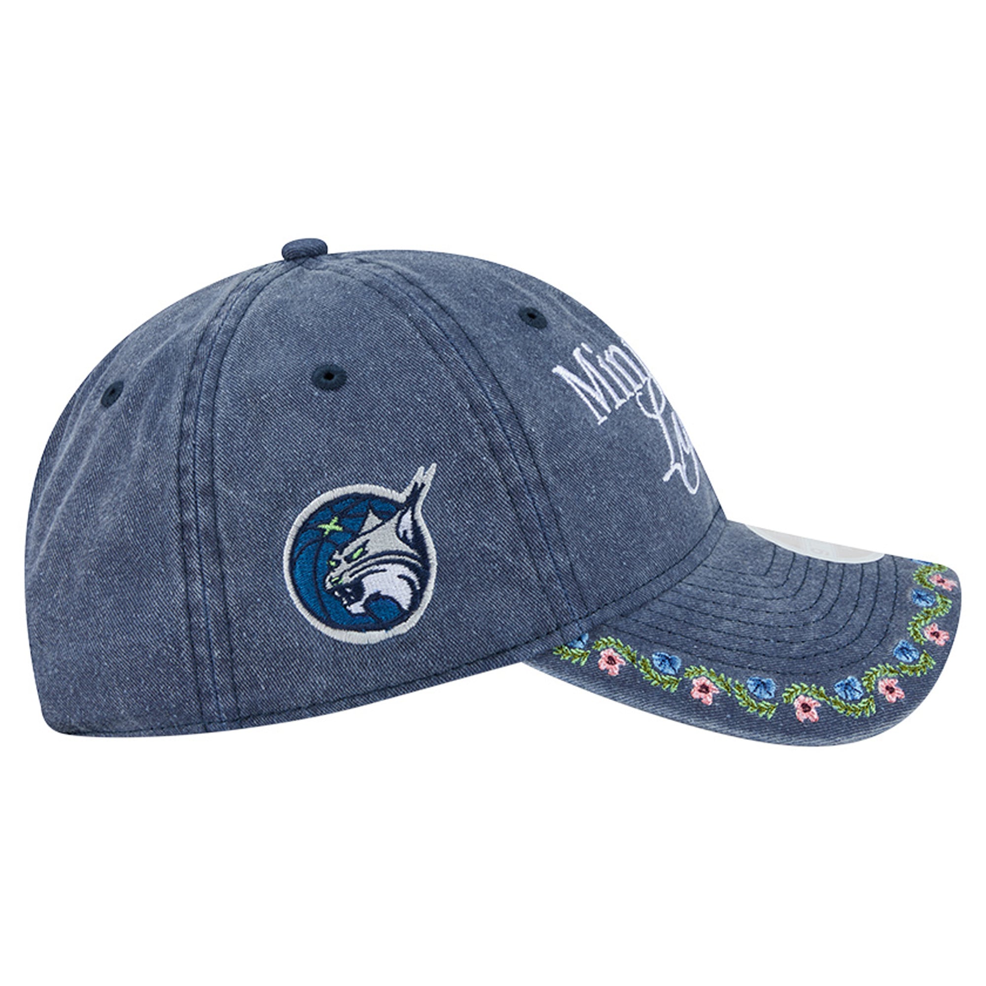 Women's New Era Blue Minnesota Lynx Floral Casual Classic Adjustable Hat