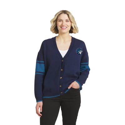 Minnesota Lynx WEAR by Erin Andrews Women's Button-Up Cardigan - Navy