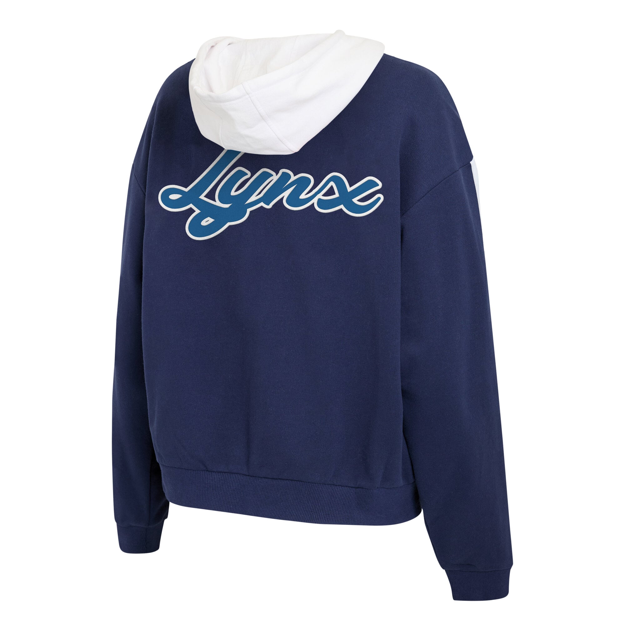 Sweat à capuche zippé WEAR by Erin Andrews bleu marine/blanc Minnesota Lynx blocs de couleurs