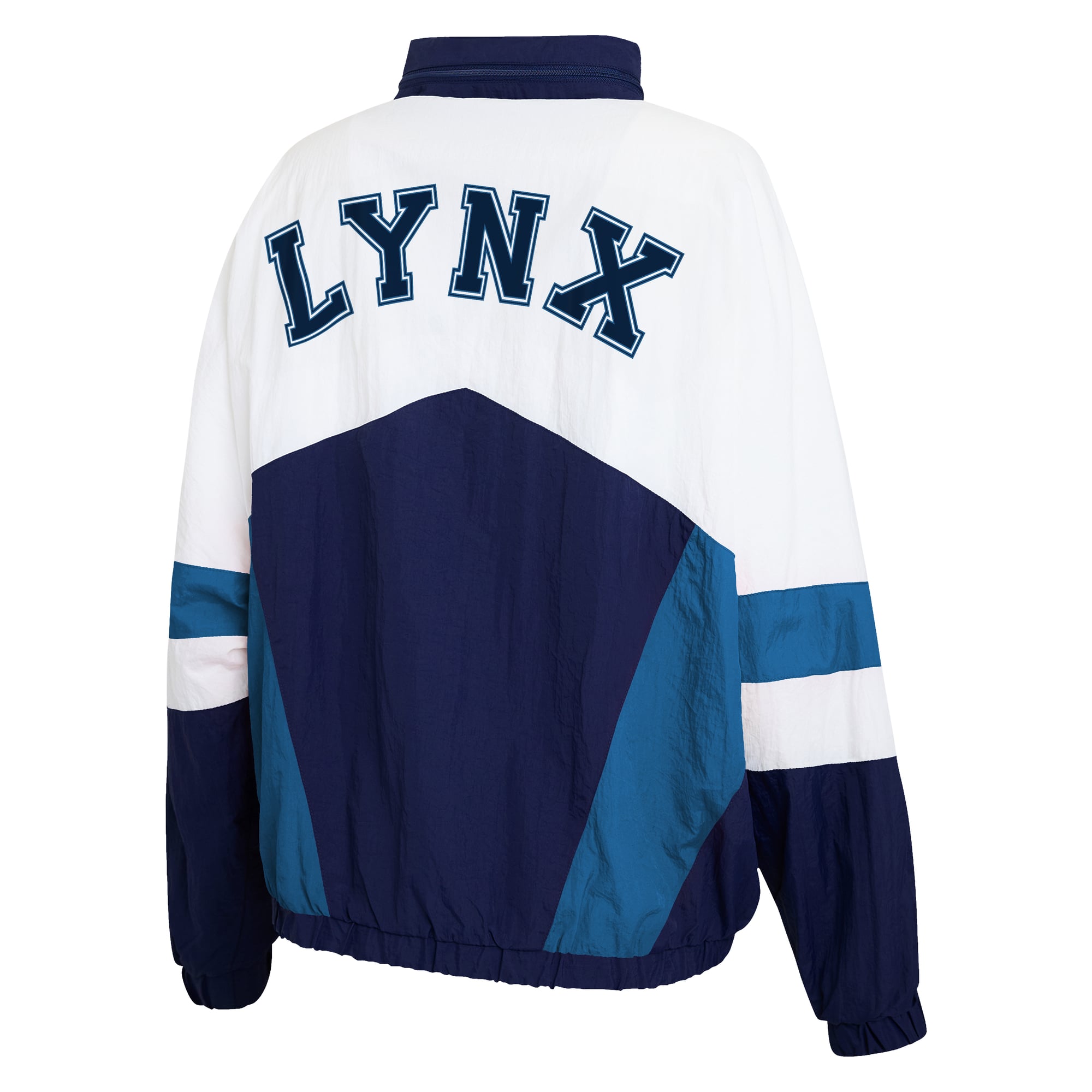 Veste coupe-vent zippée blanche et bleue Minnesota Lynx pour femme de la marque WEAR by Erin Andrews