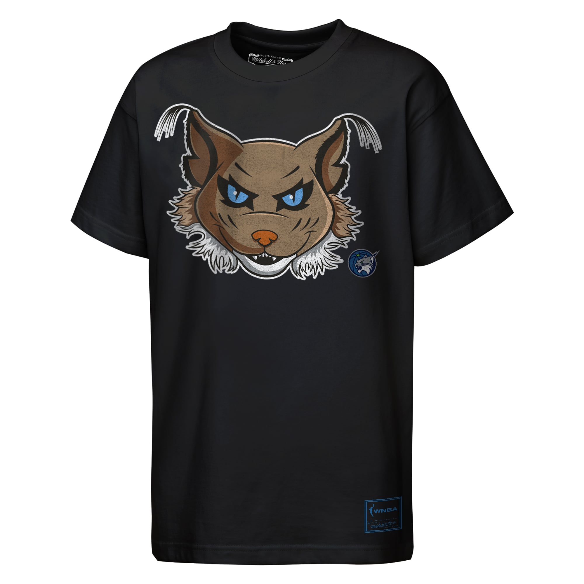 Youth Mitchell & Ness Black Minnesota Lynx Mascot Big Face Heavyweight T-Shirt