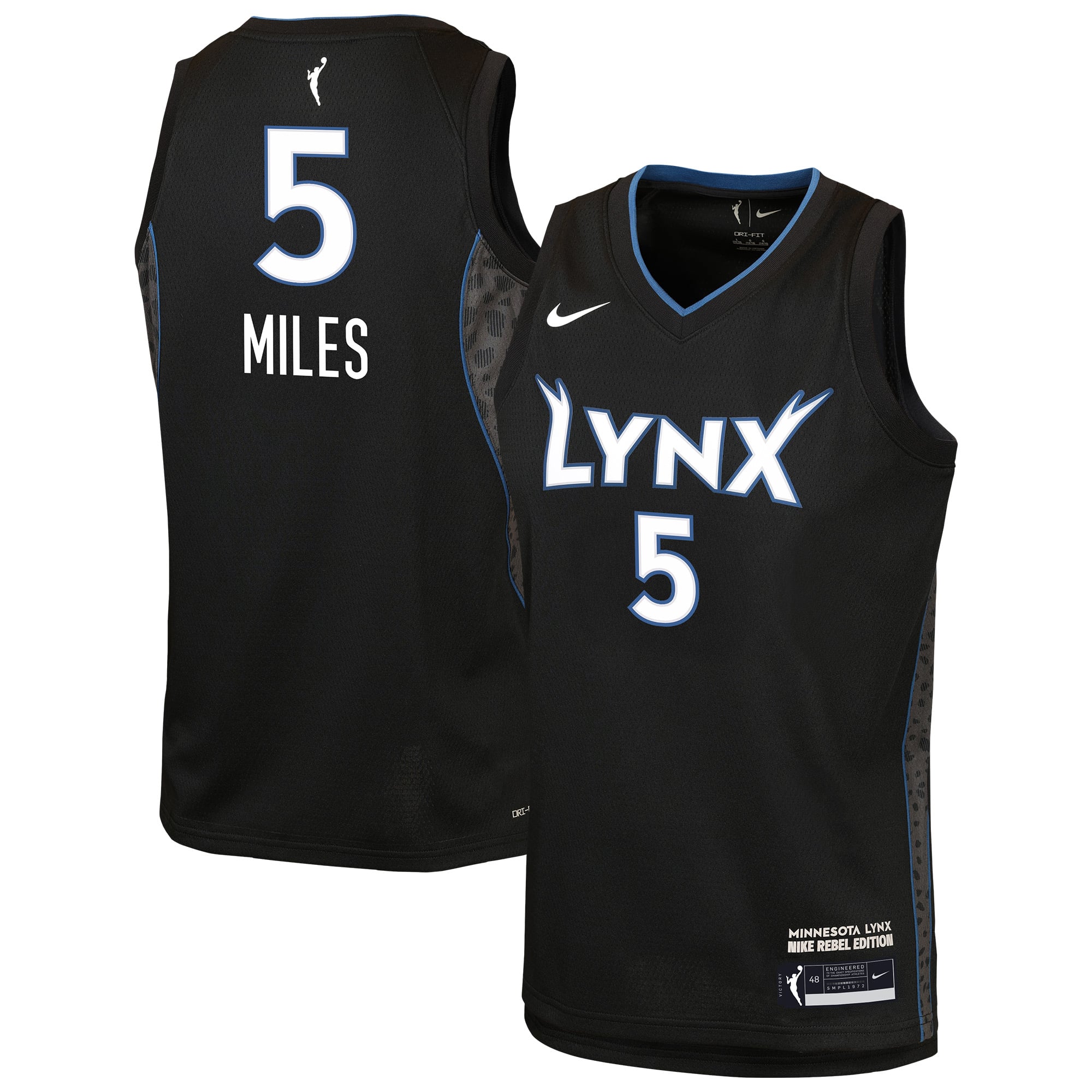 Maillot Nike Olivia Miles noir Minnesota Lynx Victory pour enfant - Édition Rebelle
