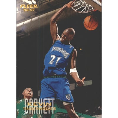 1996-97 Fleer Sprite #22 Kevin Garnett