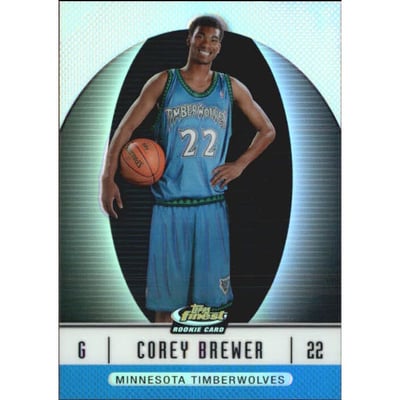 2006-07 Finest Refractors Blue #107 Corey Brewer